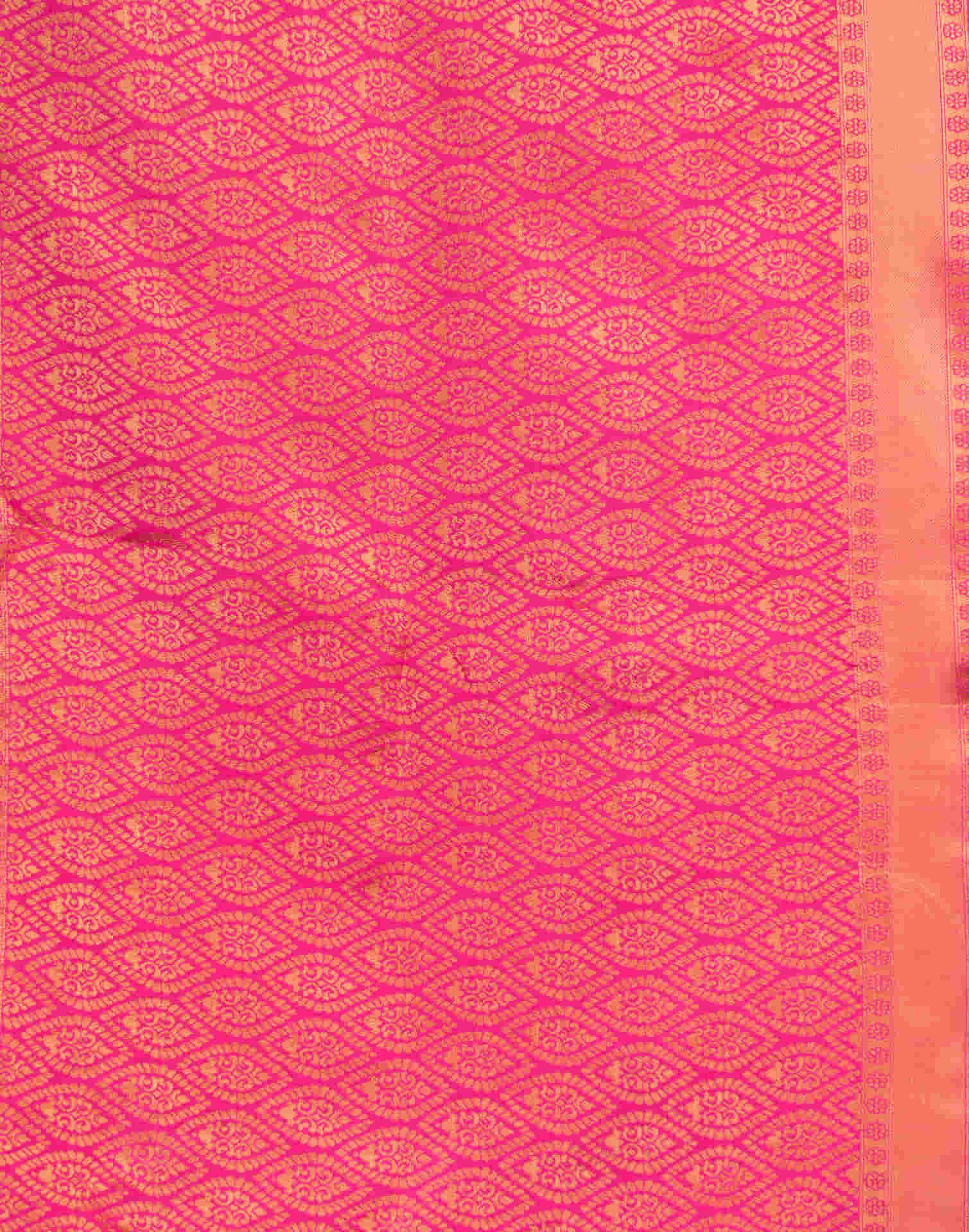 Magenta Silk Woven Banarasi Saree