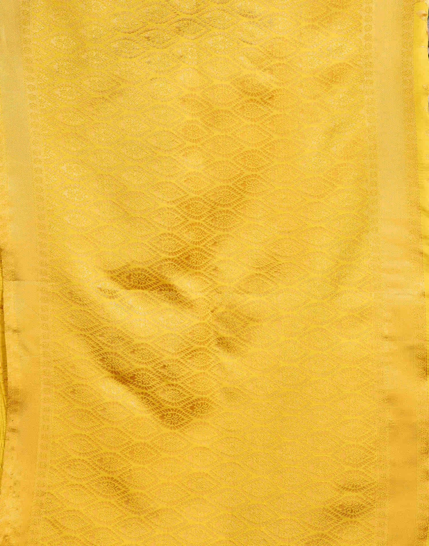 Mustard Yellow Silk Woven Banarasi Saree