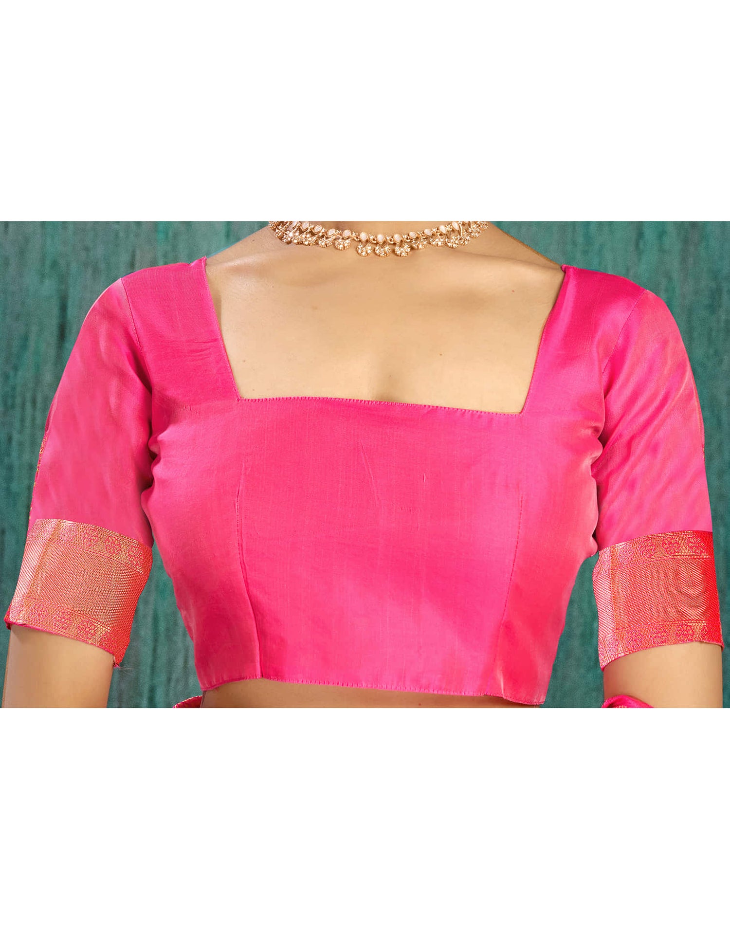 Warm Pink Silk Woven Kanjivarm Saree