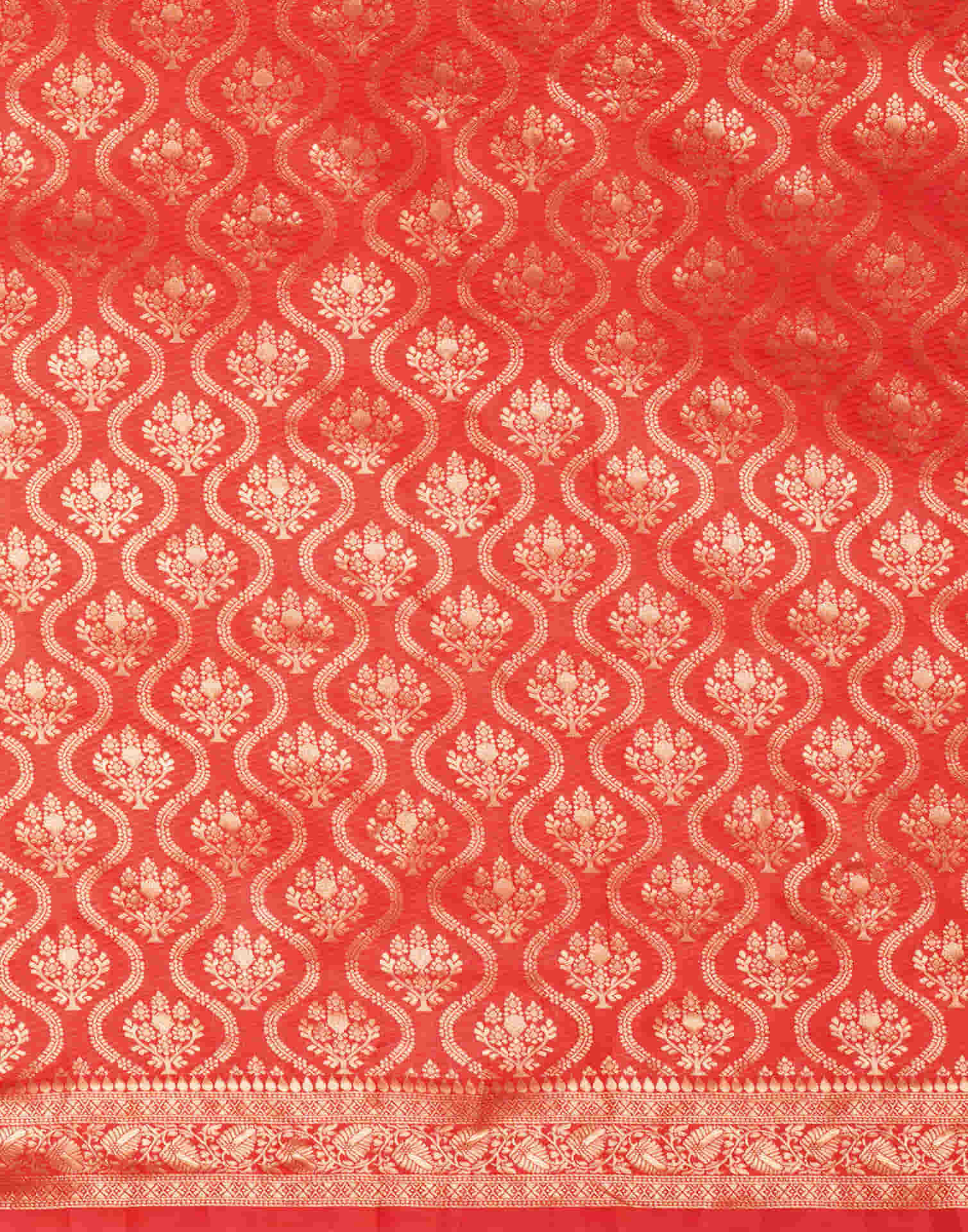 Red Silk Woven Banarasi Saree