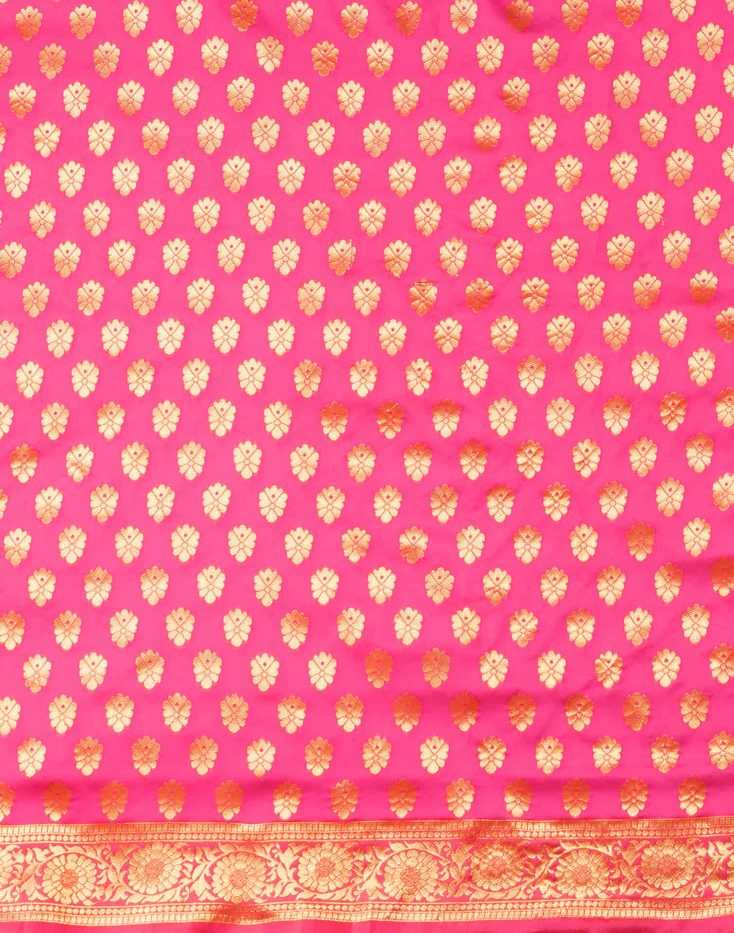 Pink Silk Blend Woven Banarasi Saree