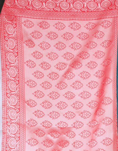 White Silk Blend Woven Kanjivaram Saree