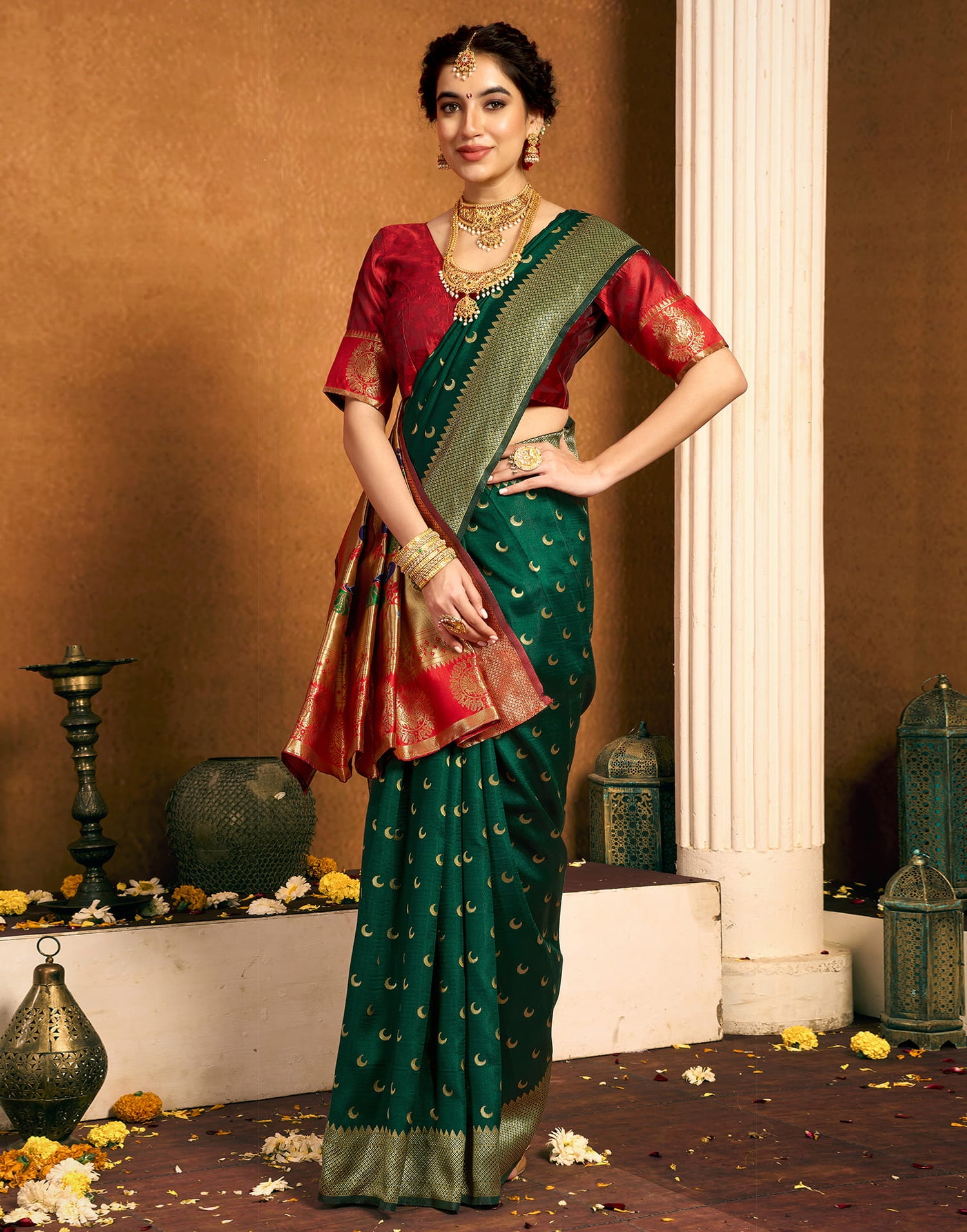 Green Silk Woven Paithani Saree