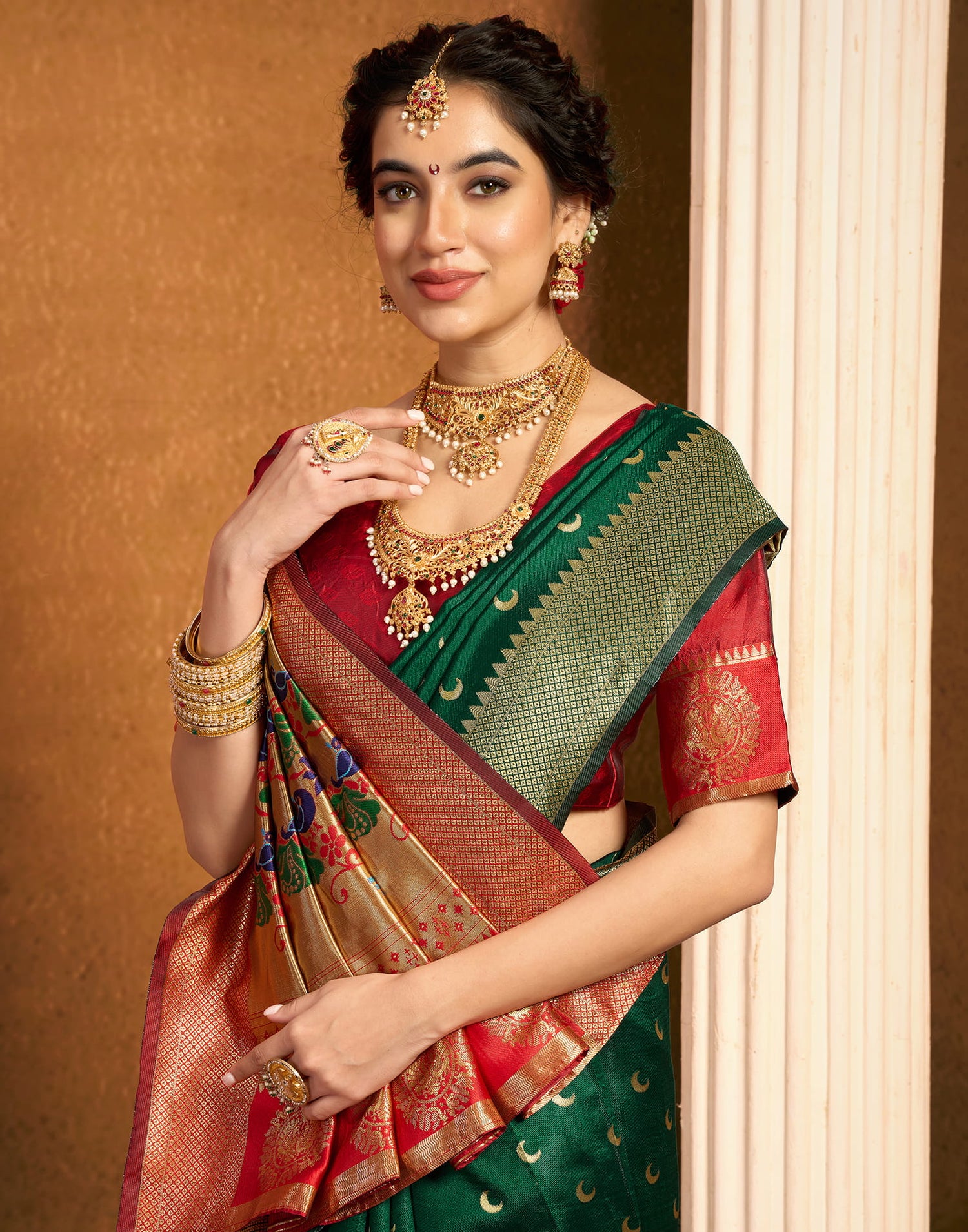 Green Silk Woven Paithani Saree