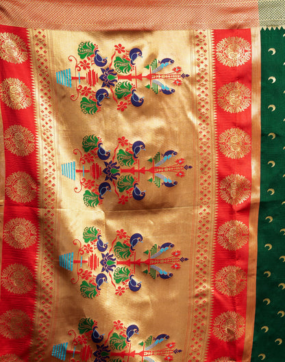 Green Silk Woven Paithani Saree