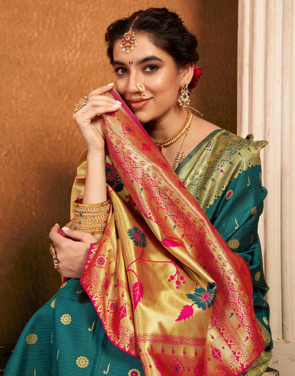 Green Silk Woven Paithani Saree