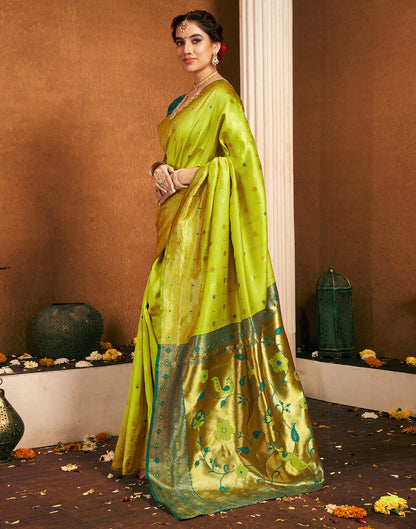 Green Silk Woven Paithani Saree