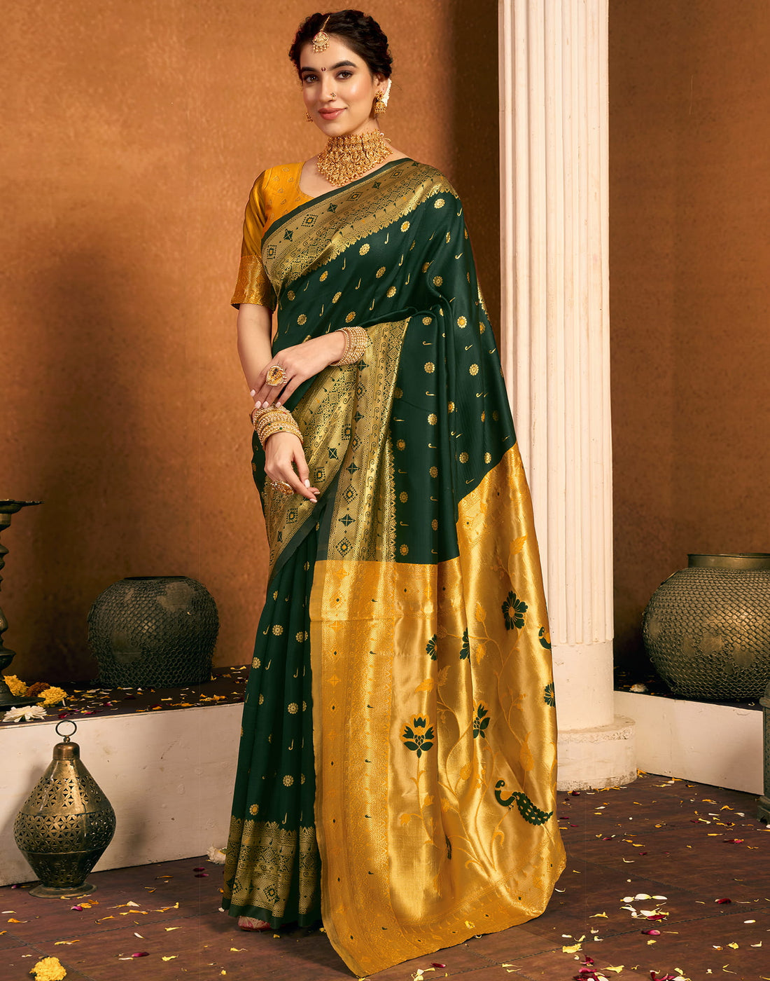 Green Silk Woven Paithani Saree