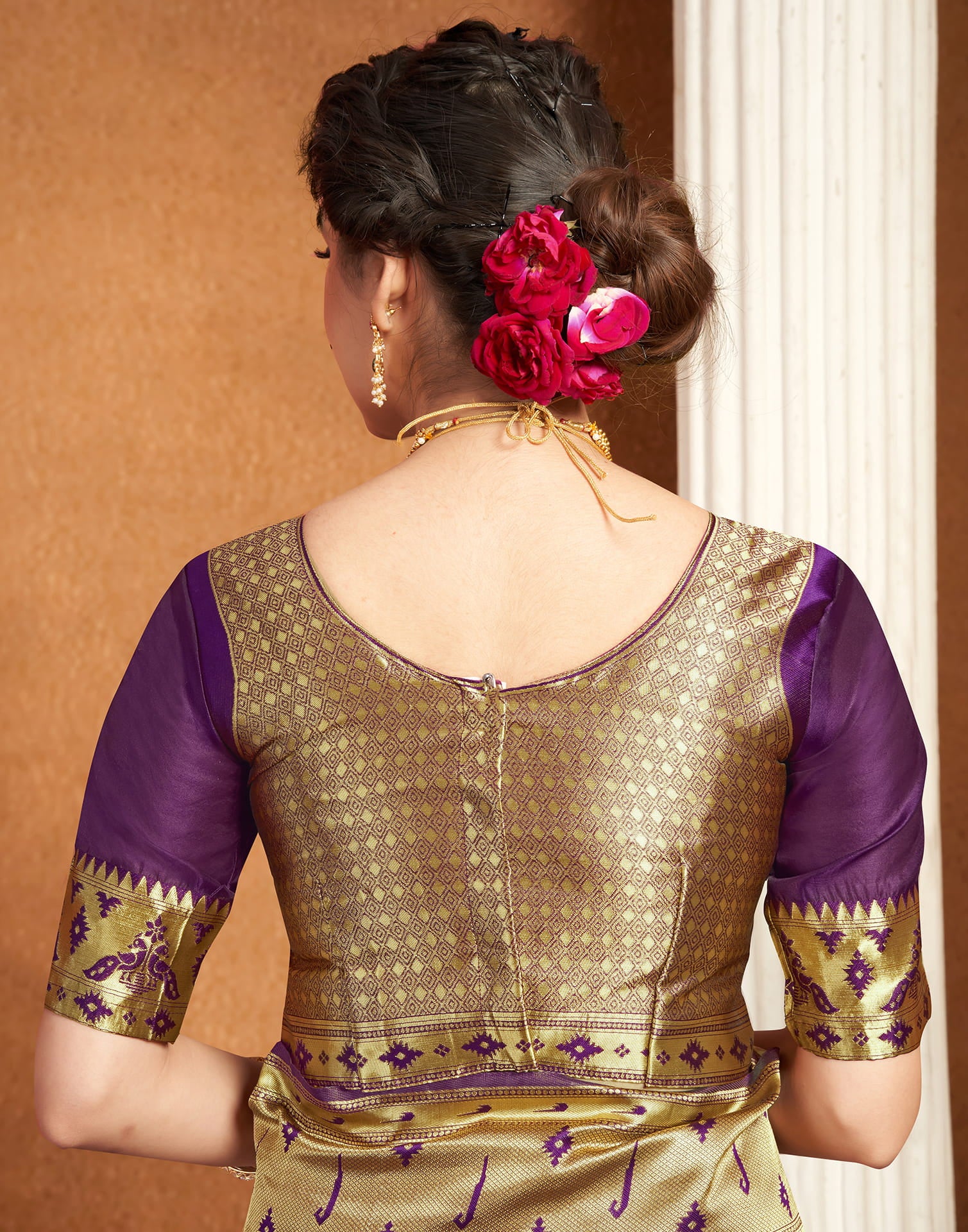 Dark Purple Silk Woven Paithani Saree