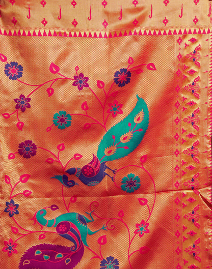 Pink Silk Woven Paithani Saree