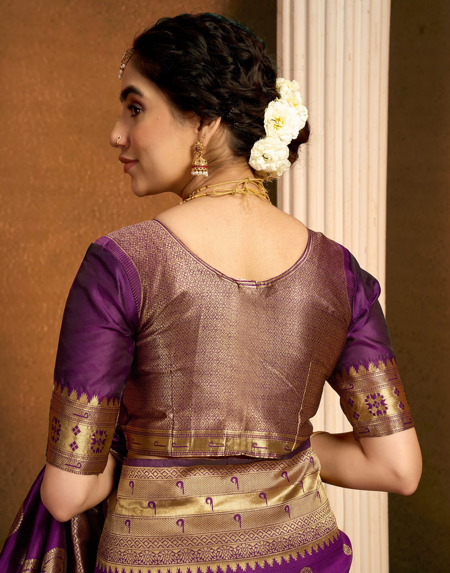 Dark Purple Silk Woven Paithani Saree