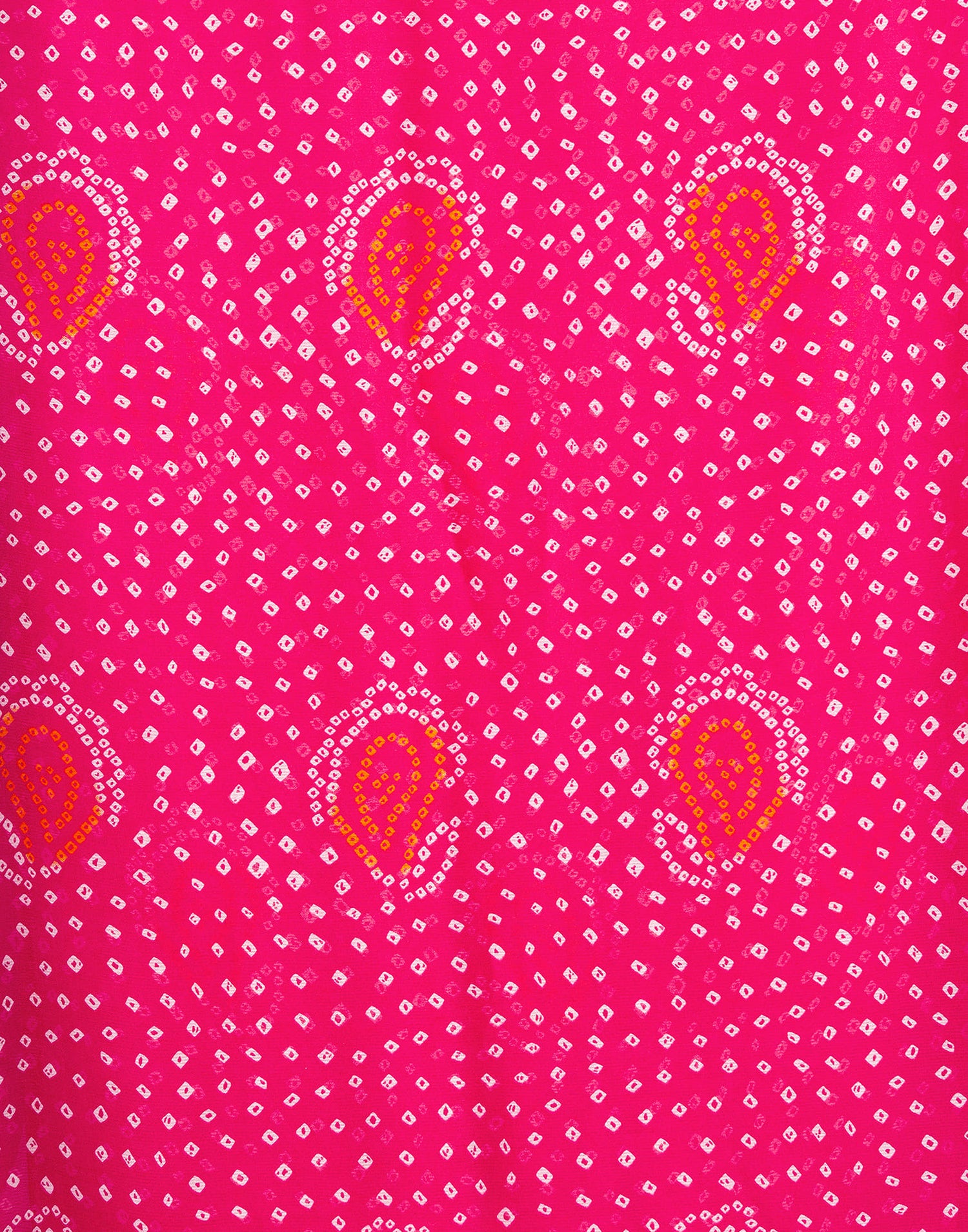 Pink Chiffon Printed Bandhani Saree