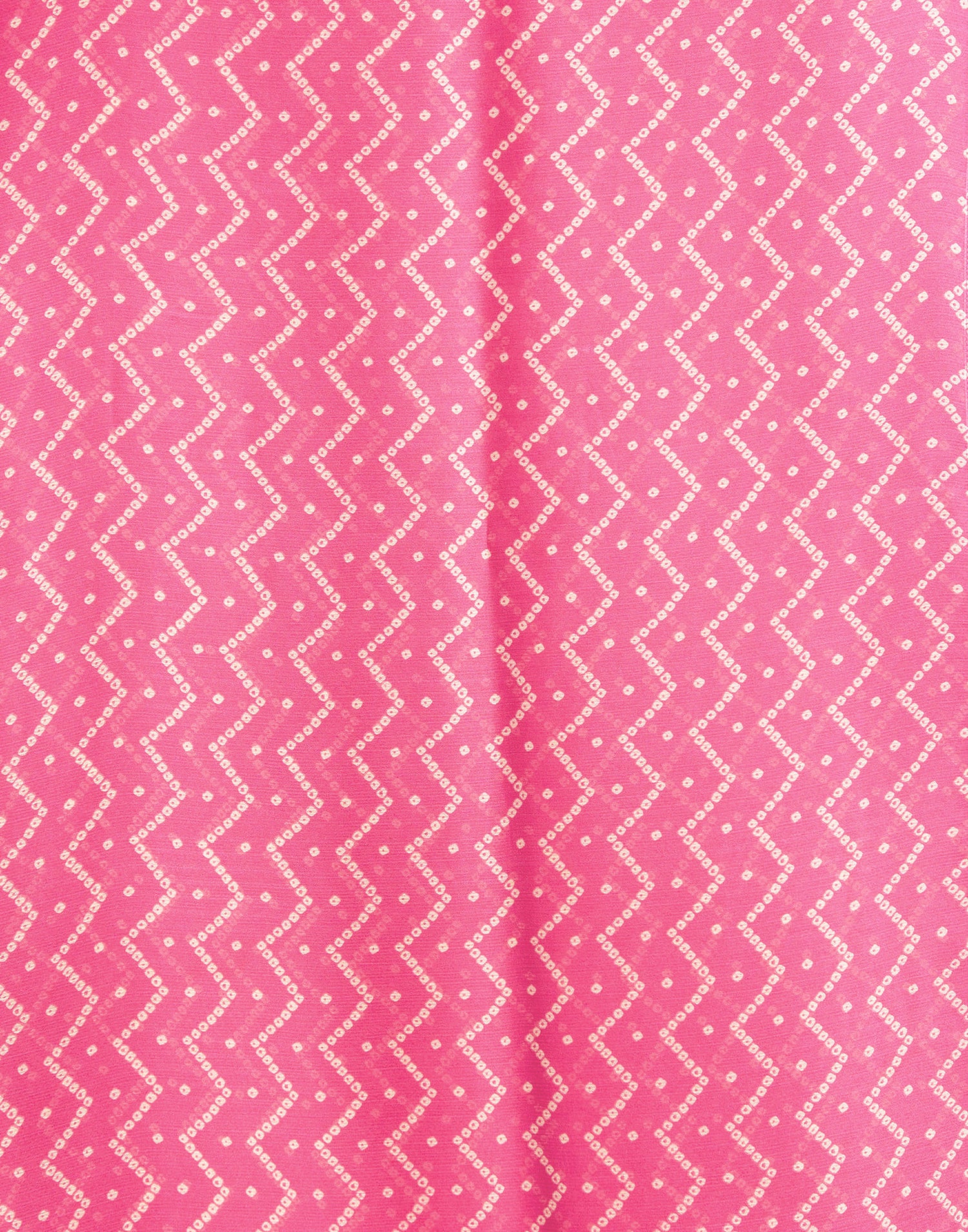 Pink Chiffon Bandhani Printed Saree