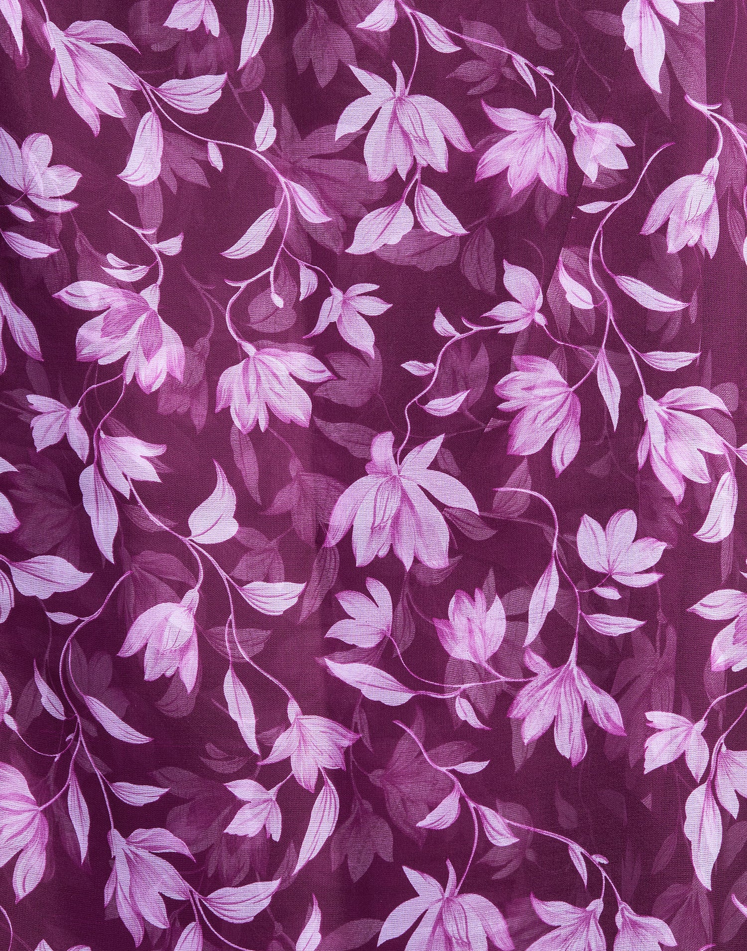 Purple Chiffon Printed Printed Saree