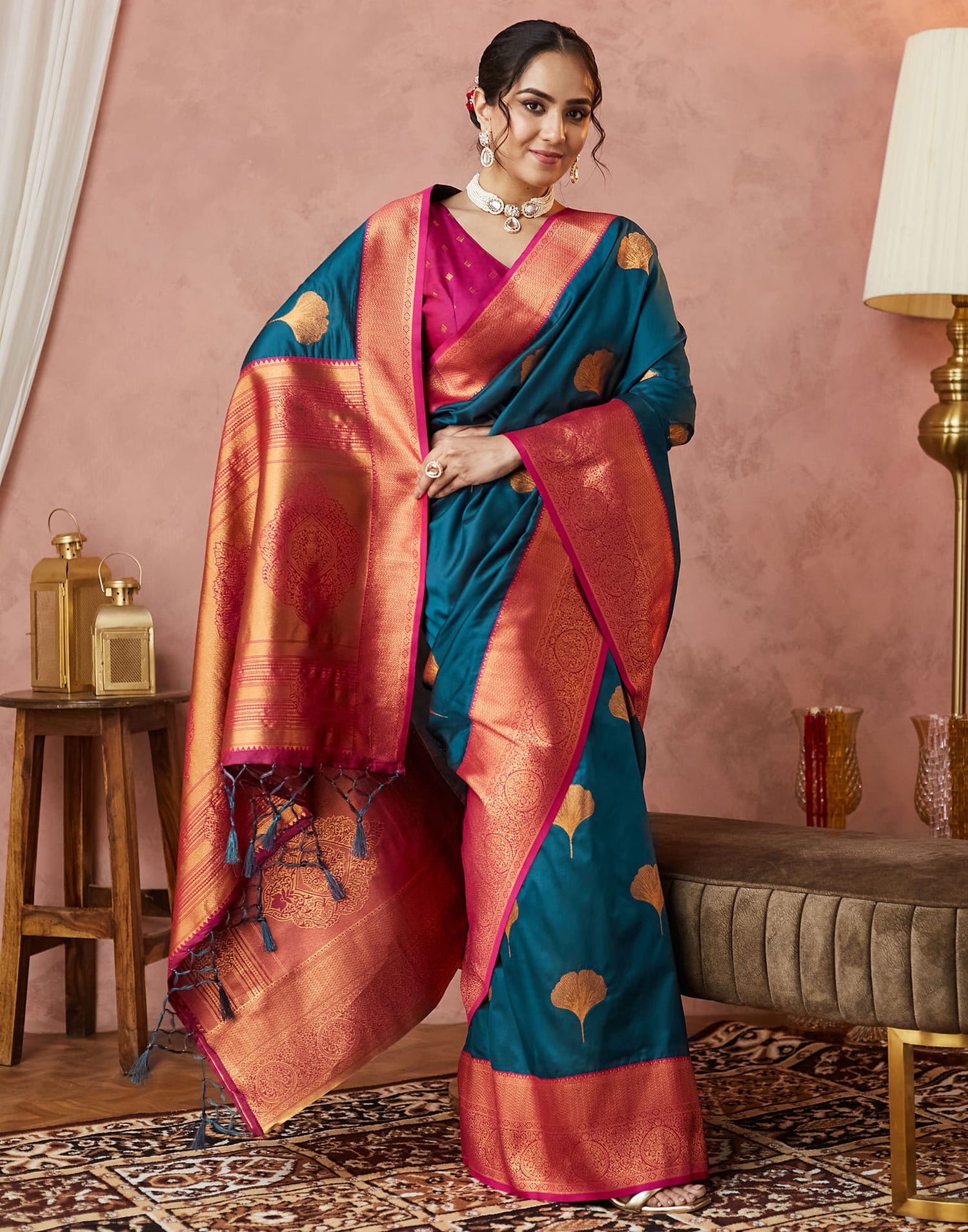 Blue Silk Woven Kanjivaram Saree