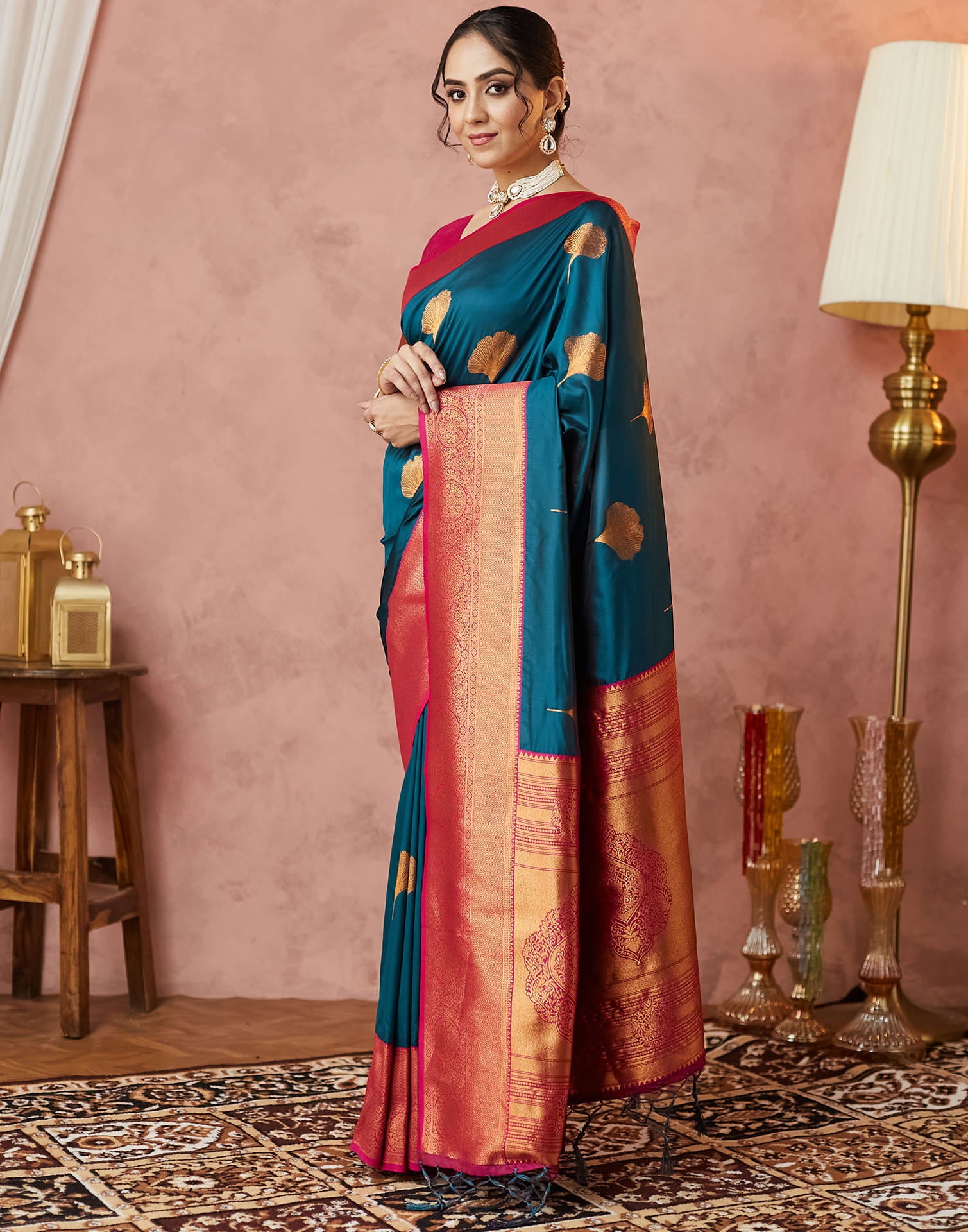 Blue Silk Woven Kanjivaram Saree