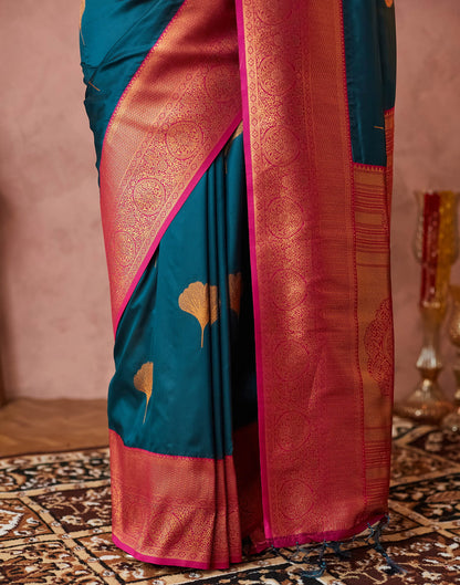 Blue Silk Woven Kanjivaram Saree