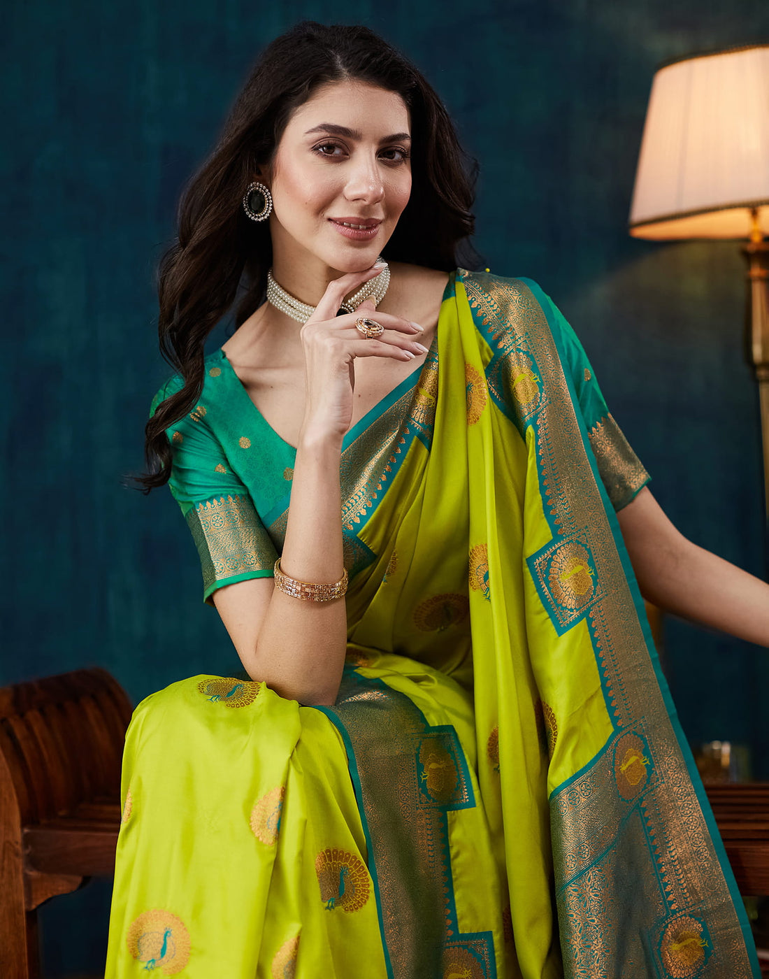 Green Silk Woven Kanjivaram Saree