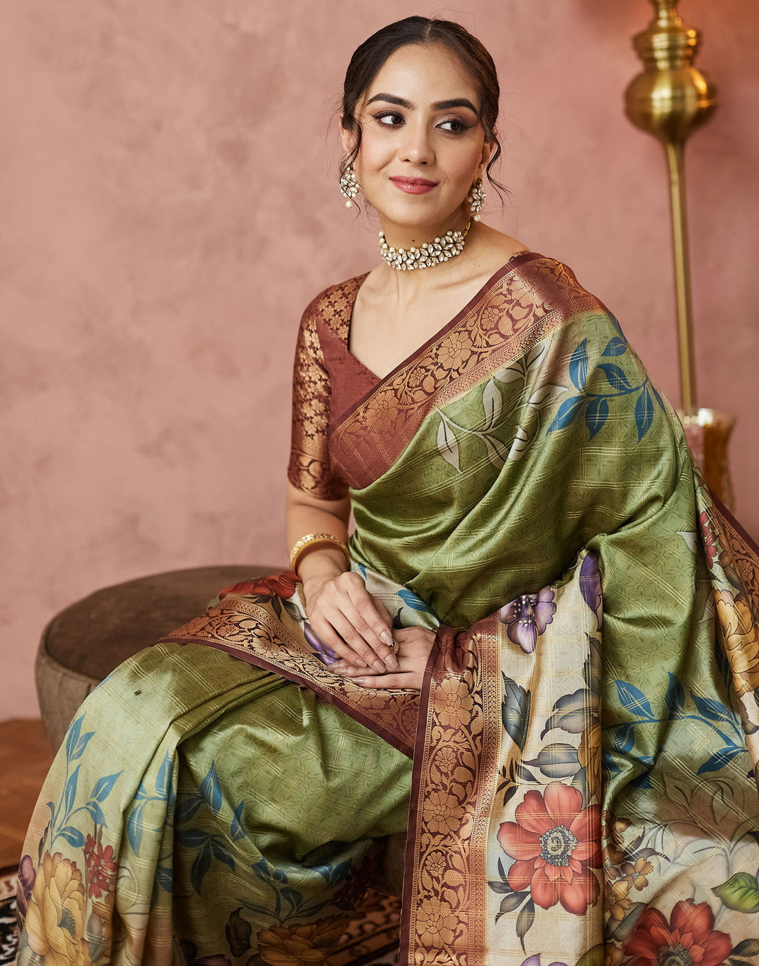 Green Silk Weaving Banarasi Saree