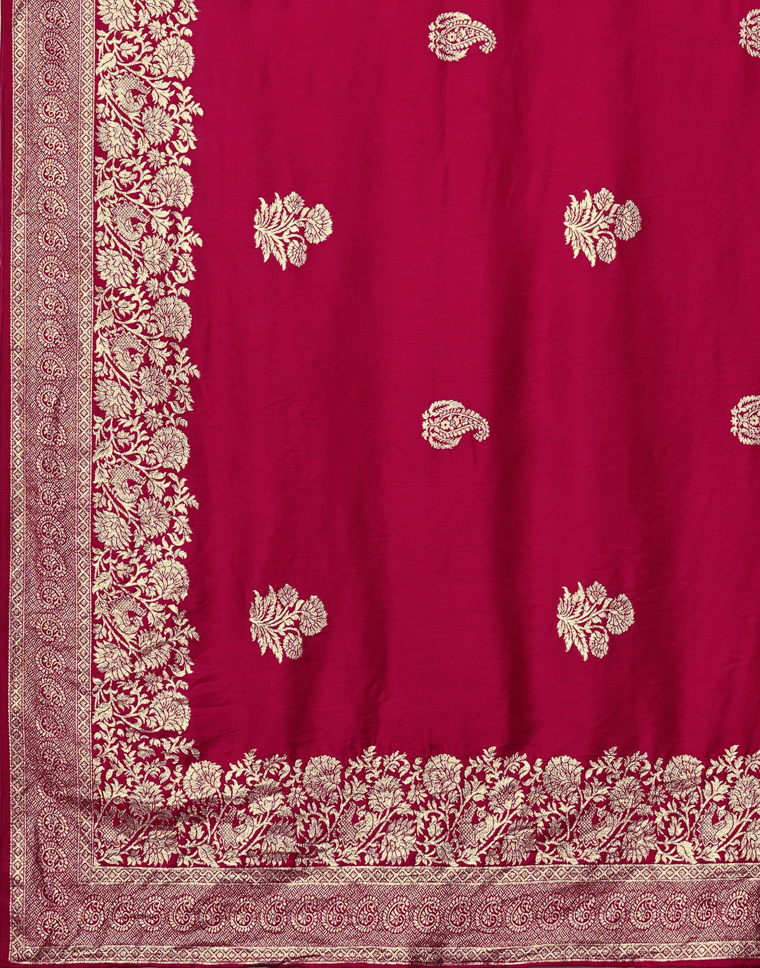 Pink Cotton Silk Woven Kanjivaram Saree