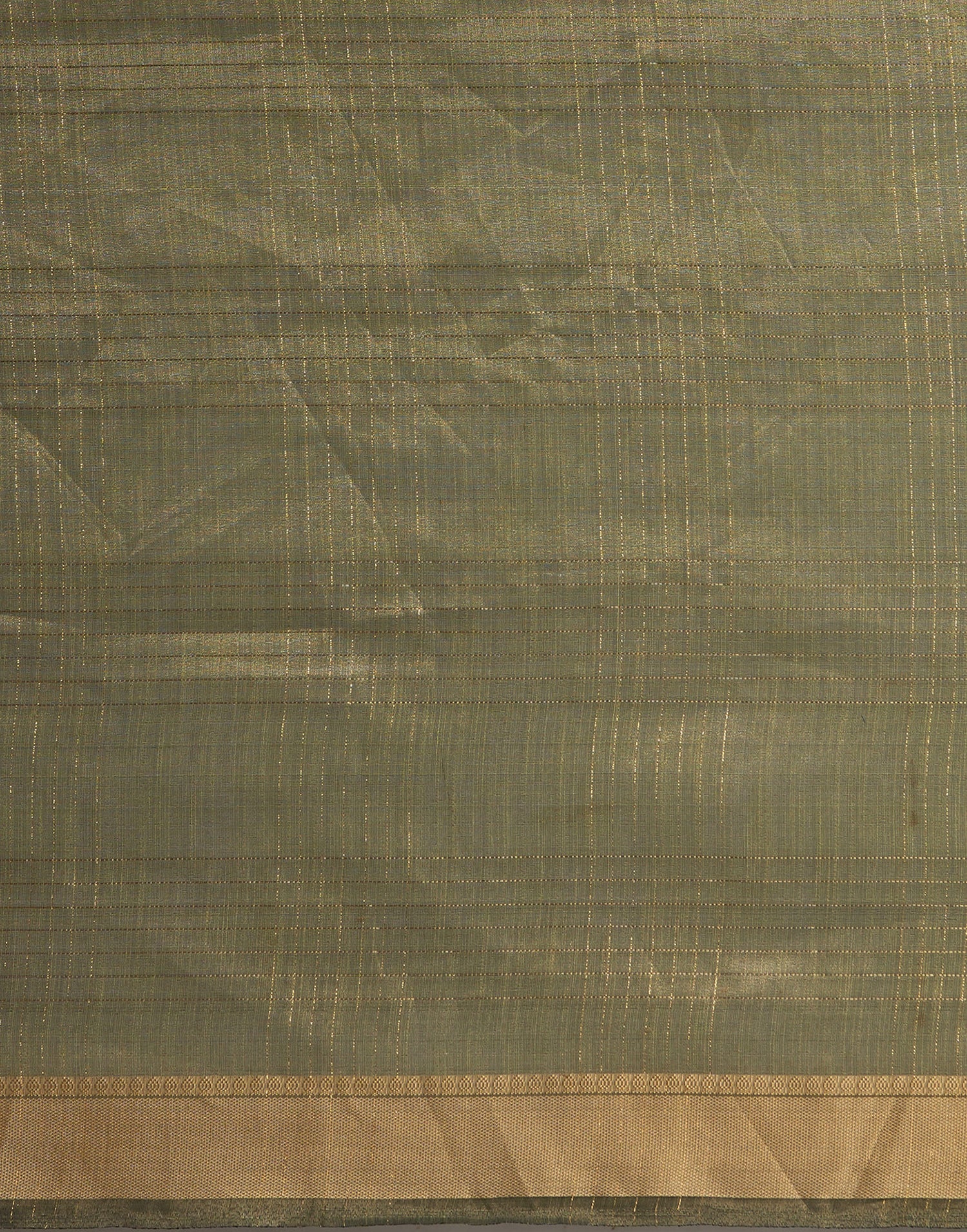 Olive Green Organza Weaving Mangalagiri Saree