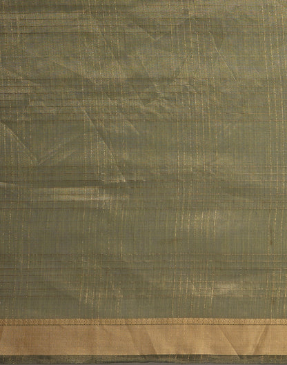 Olive Green Organza Weaving Mangalagiri Saree