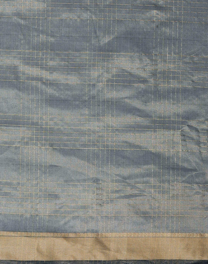 Grey Organza Weaving Mangalagiri Saree