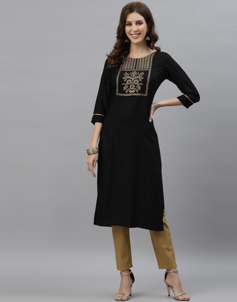 Black Printed Kurti | Sudathi