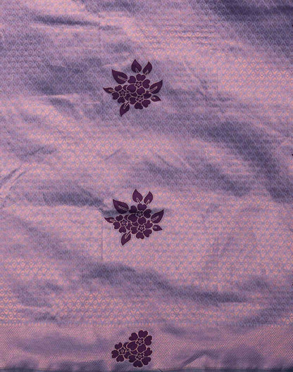 Lavender Silk Blend Woven Woven Saree