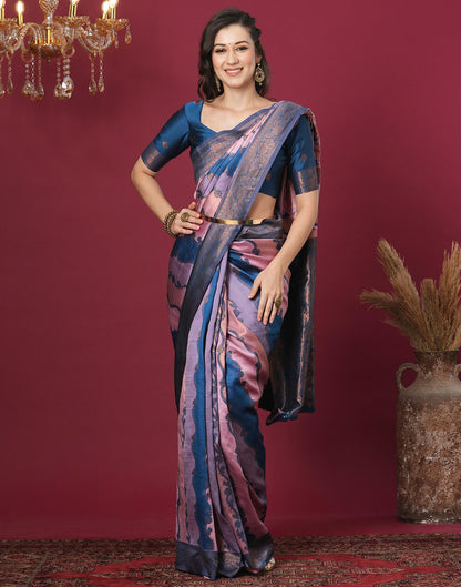 Multicoloured Silk Blend Woven Woven Saree