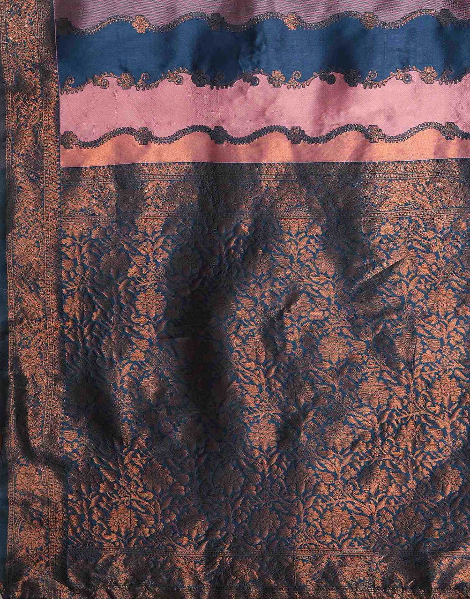 Multicoloured Silk Blend Woven Woven Saree