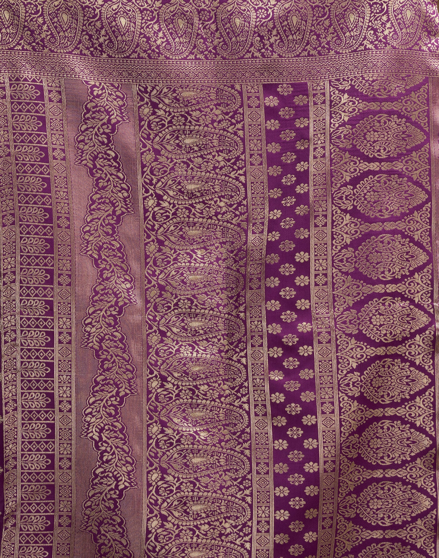 Wine Silk Weaving Banarasi Saree