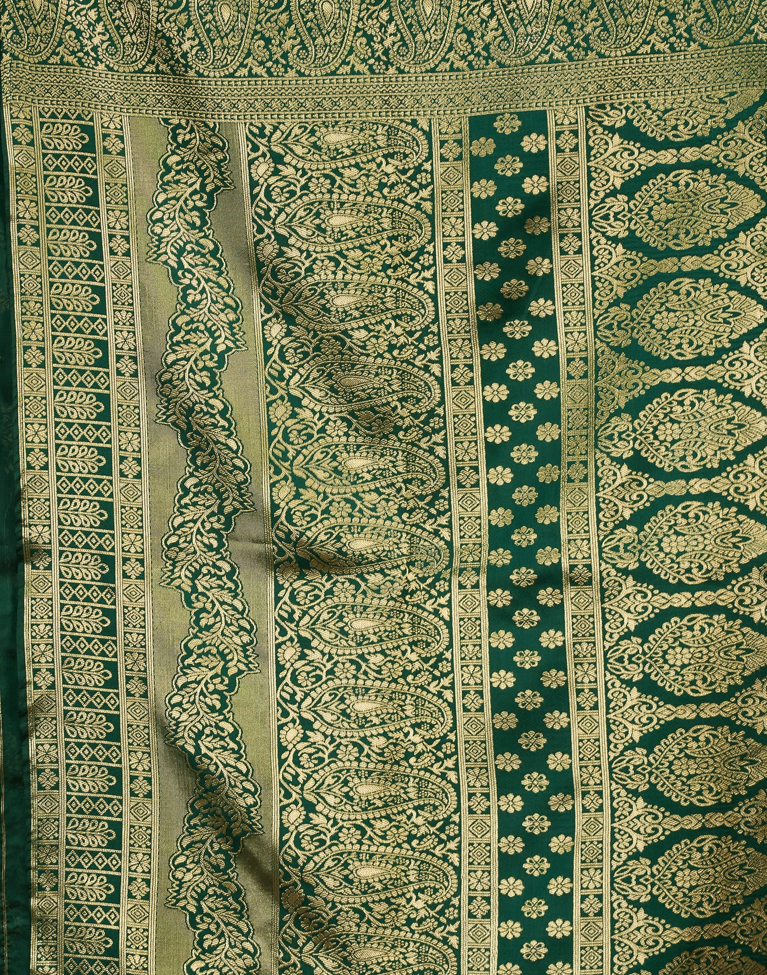 Dark Green Silk Weaving Banarasi Saree