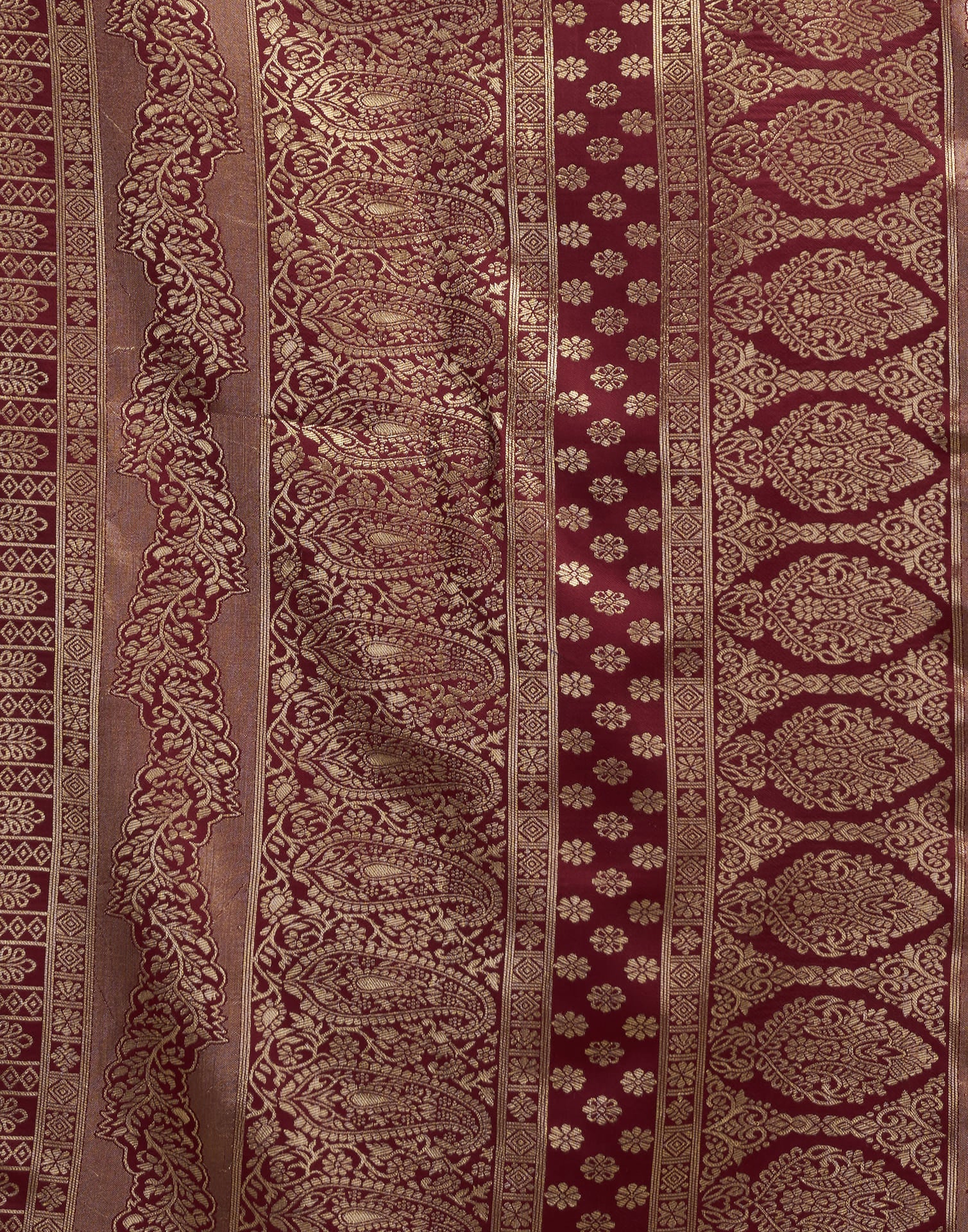 Maroon Silk Weaving Banarasi Saree