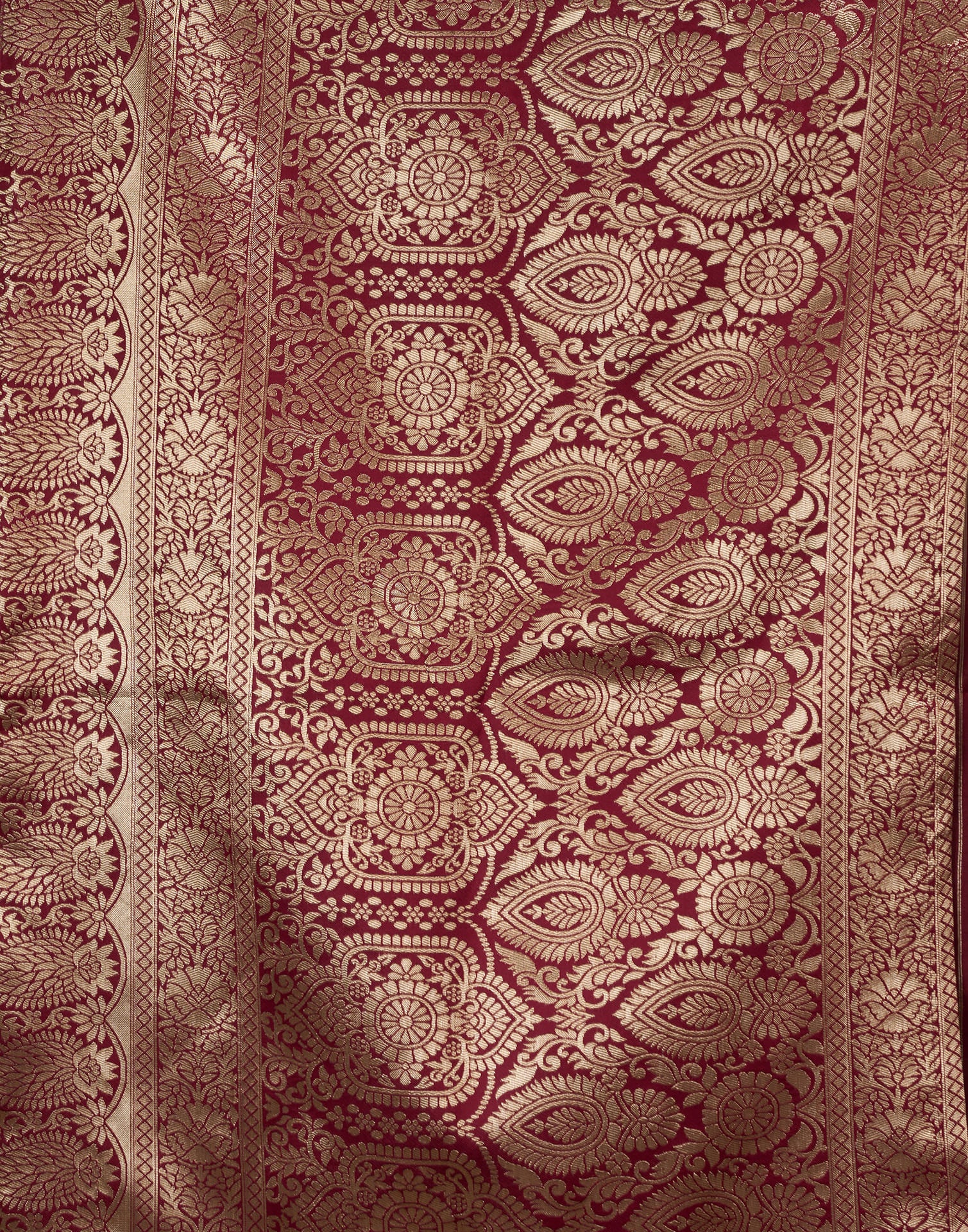 Maroon Silk Weaving Banarasi Saree