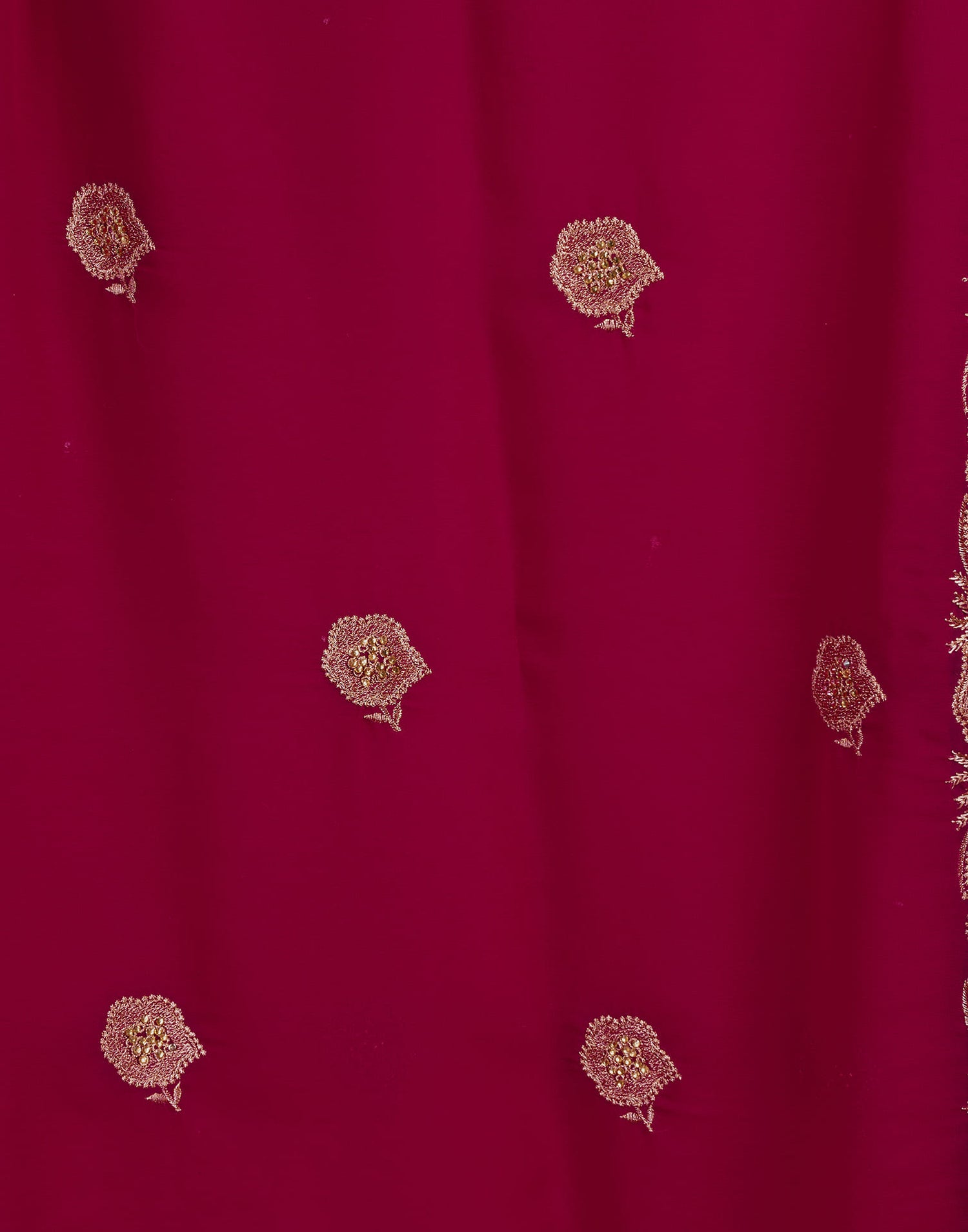 Pink Georgette Embroidery Embellished Saree