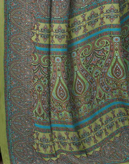 Light Pista Green Silk Printed Printed Saree