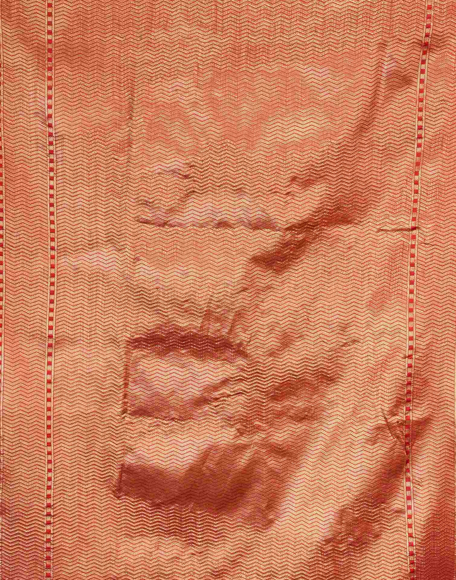 Red Silk Blend Woven Banarasi Saree