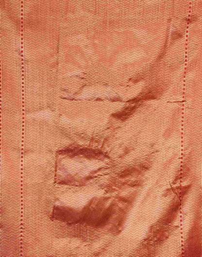 Red Silk Blend Woven Banarasi Saree