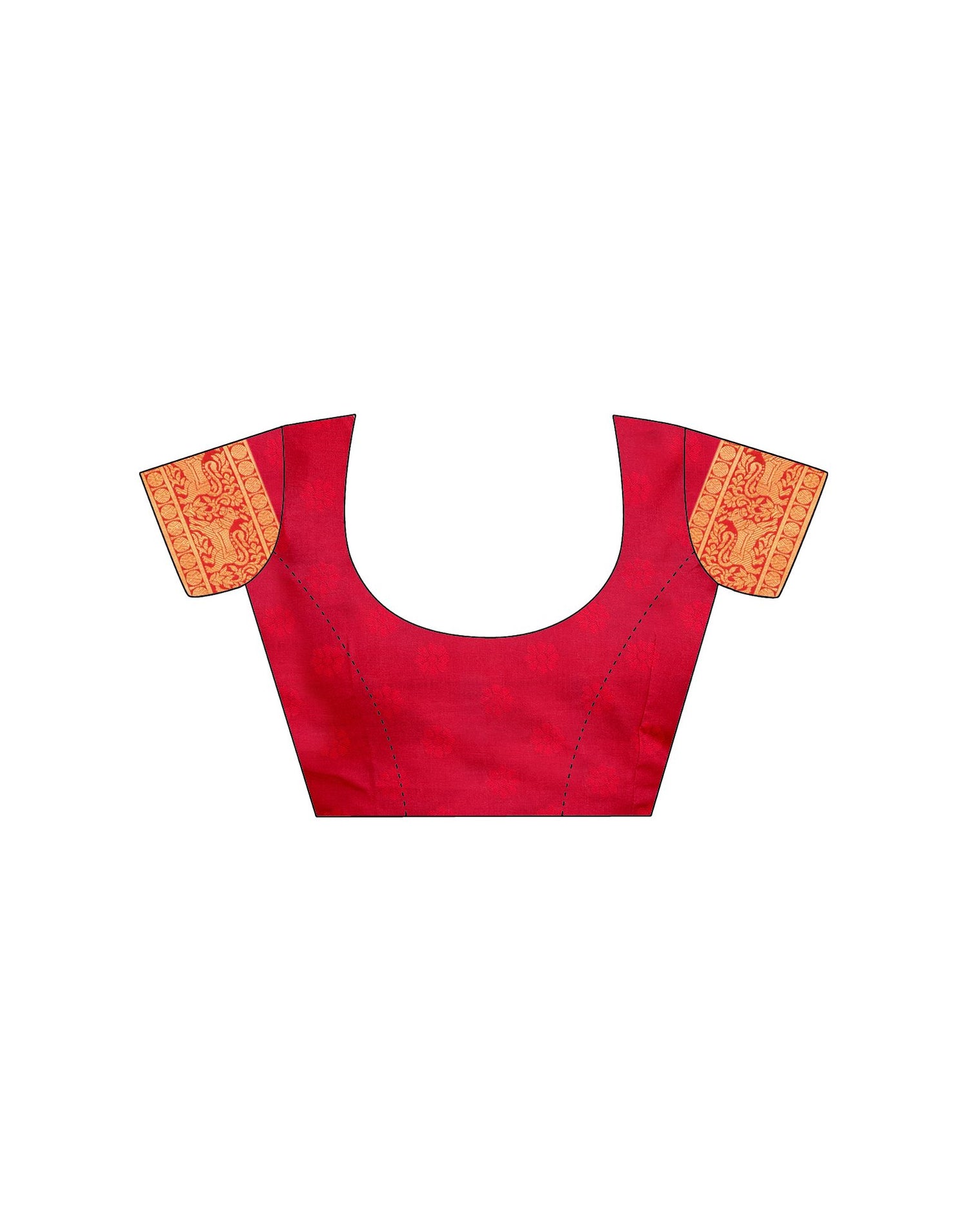 Burnt Red Silk Weaving Banarasi Saree