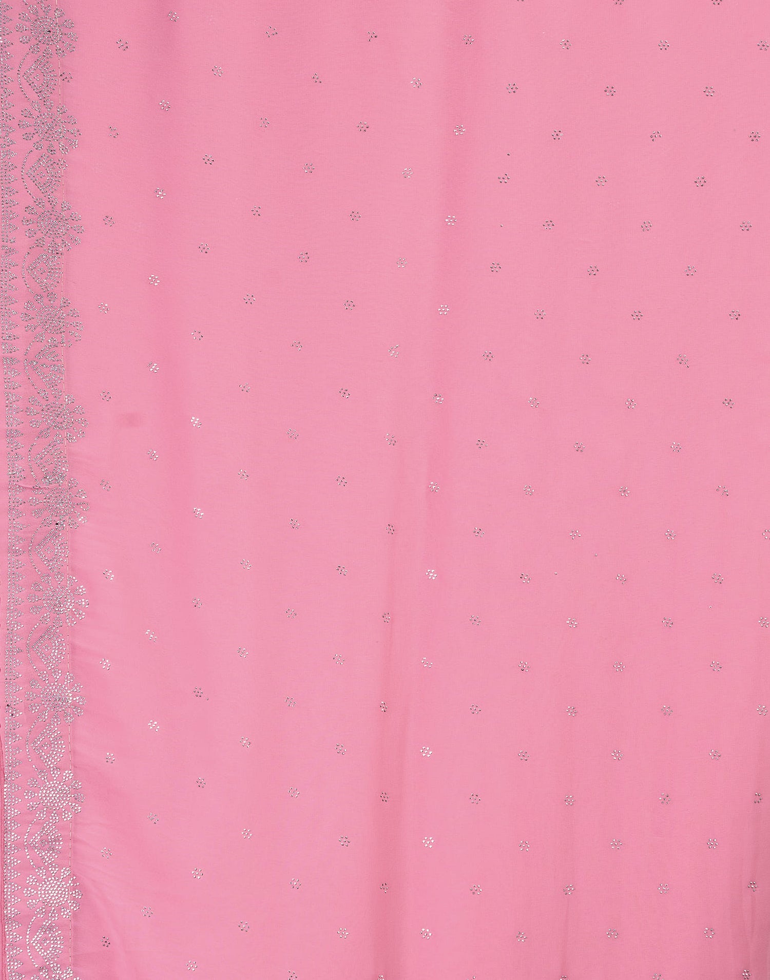 Light Pink Georgette Swarovski Embellished Saree