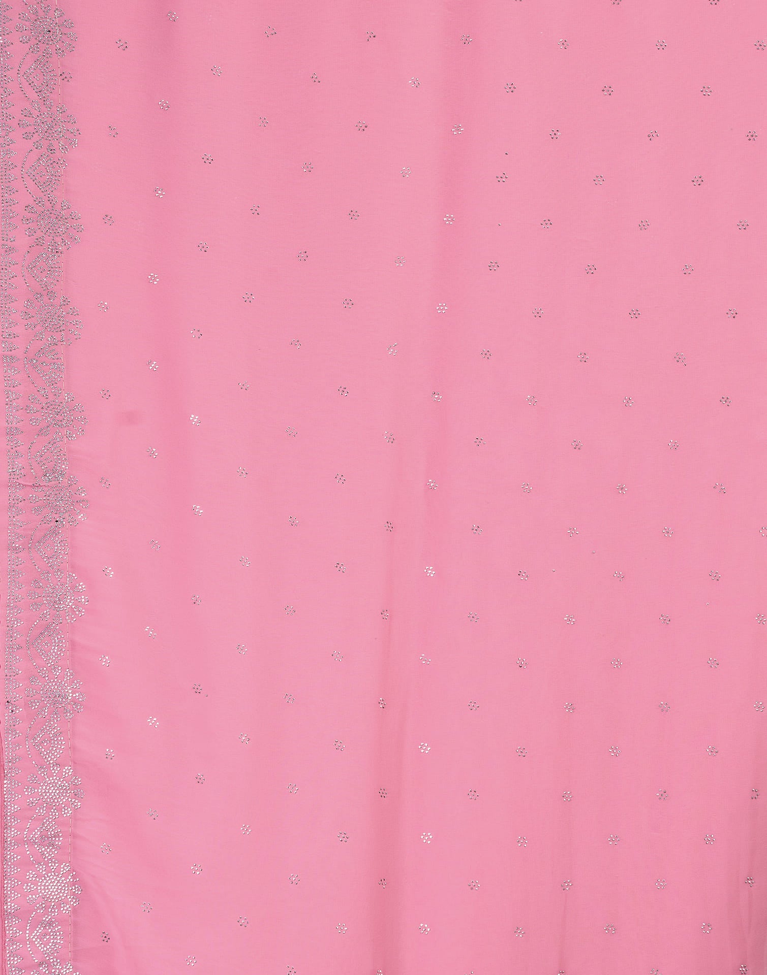 Light Pink Georgette Swarovski Embellished Saree