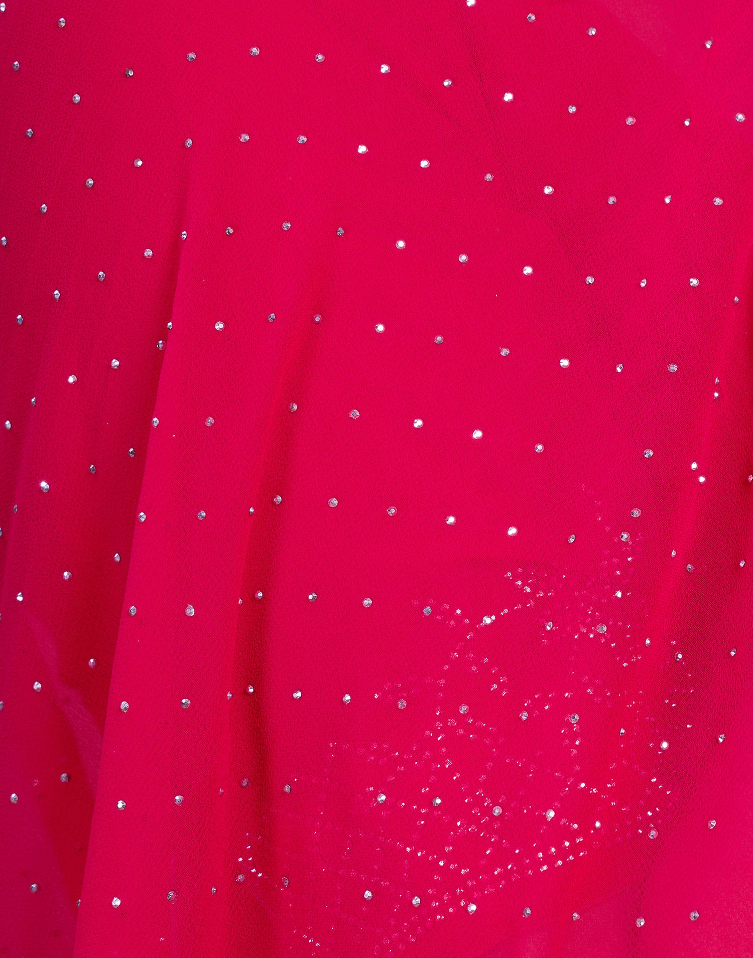 Dark Pink Georgette Swarovski Embellished Saree