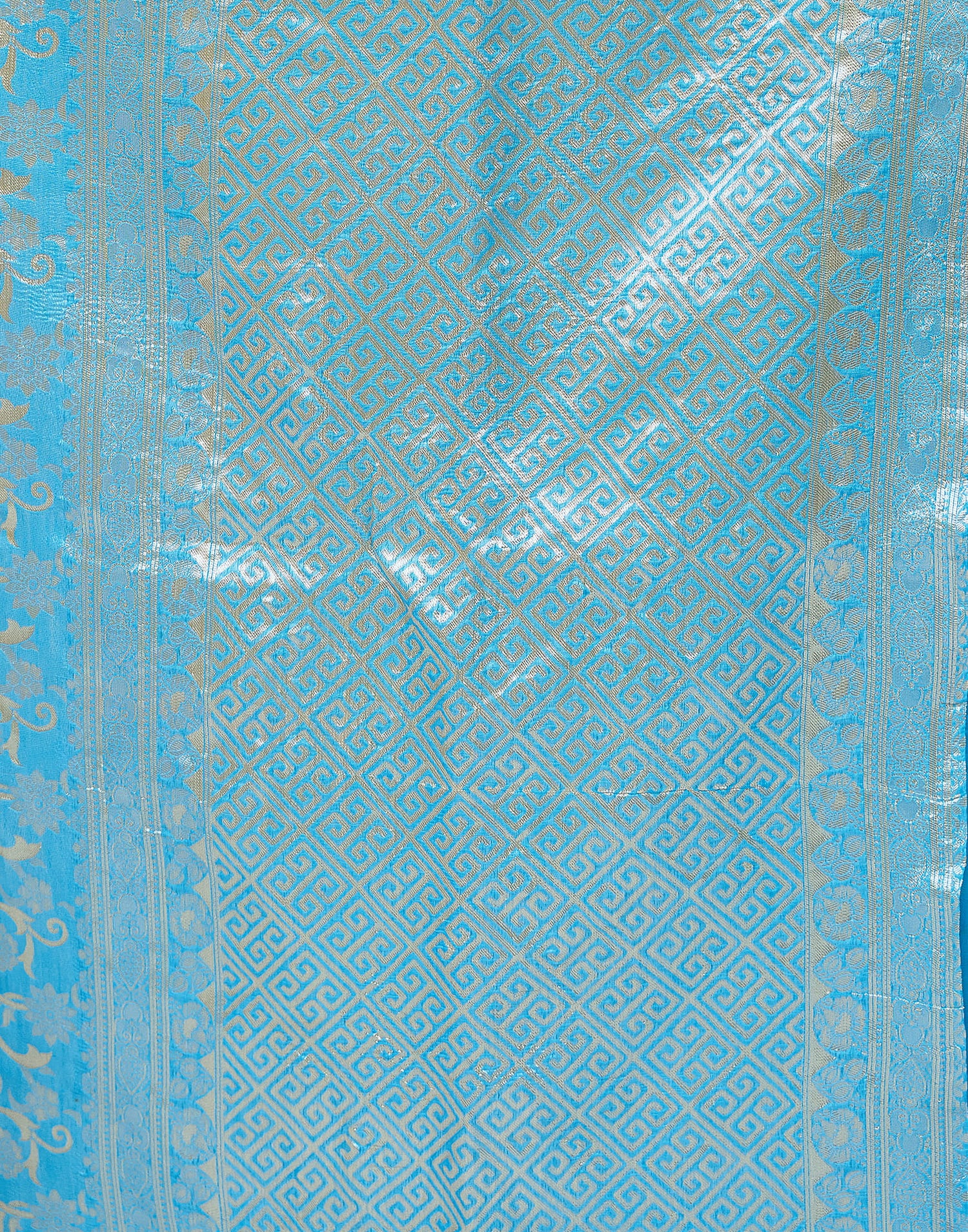 Sky Blue Silk Weaving Kanjivaram Saree