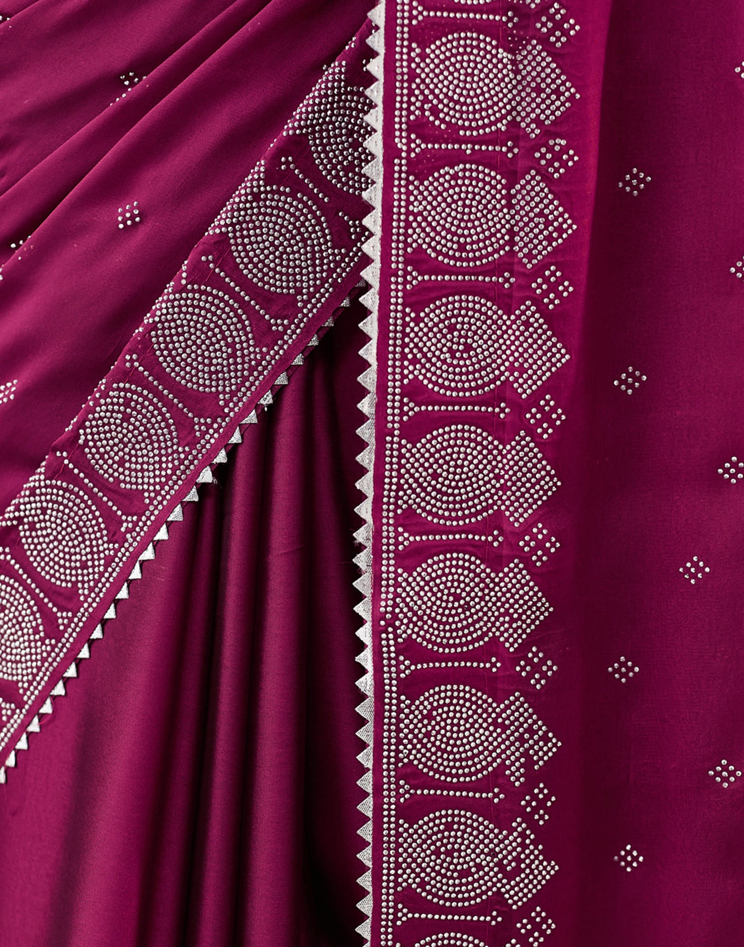 Pink Georgette Swarovski Embellished Saree