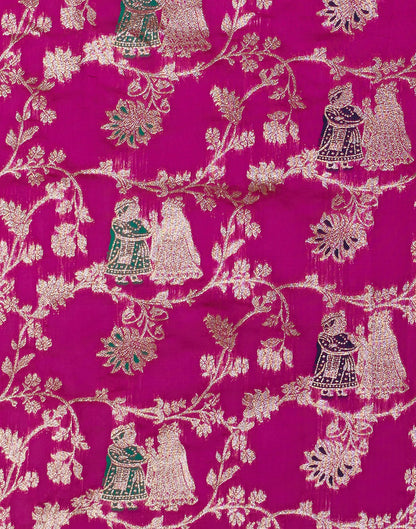 Magenta Silk Weaving Banarasi Saree