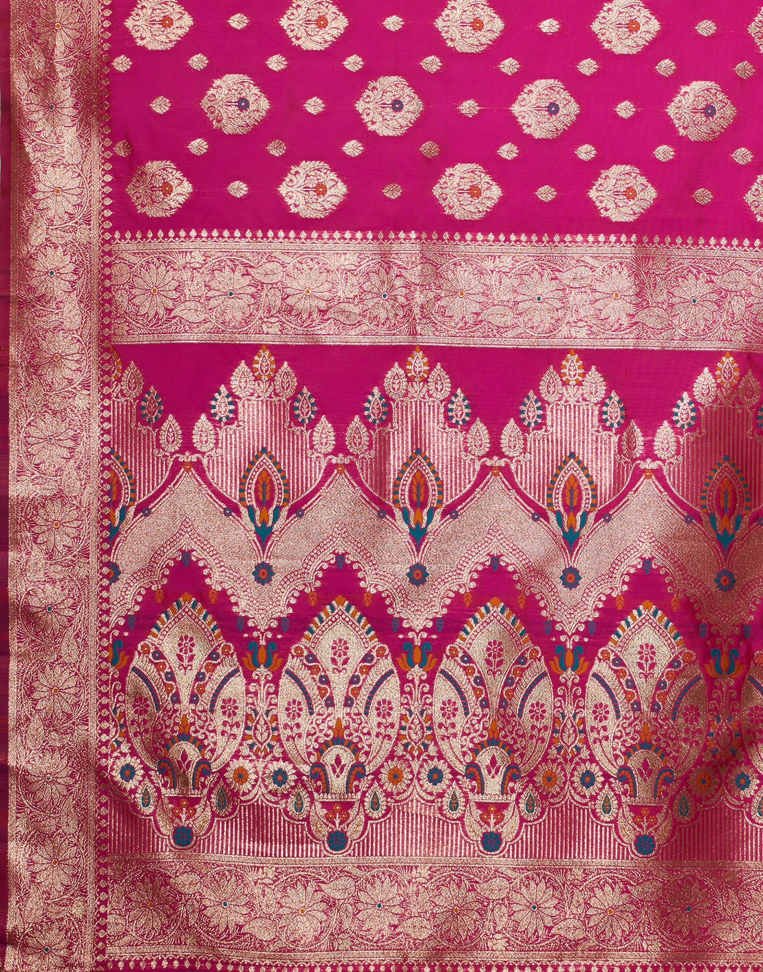 Magenta Silk Weaving Banarasi Saree