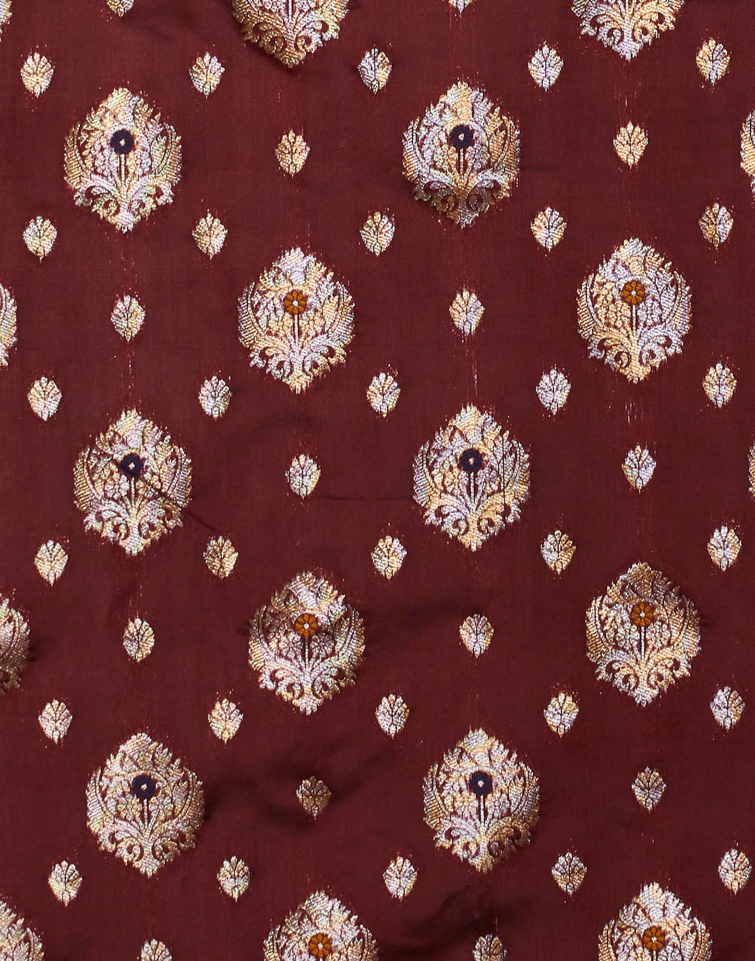 Maroon Silk Weaving Banarasi Saree