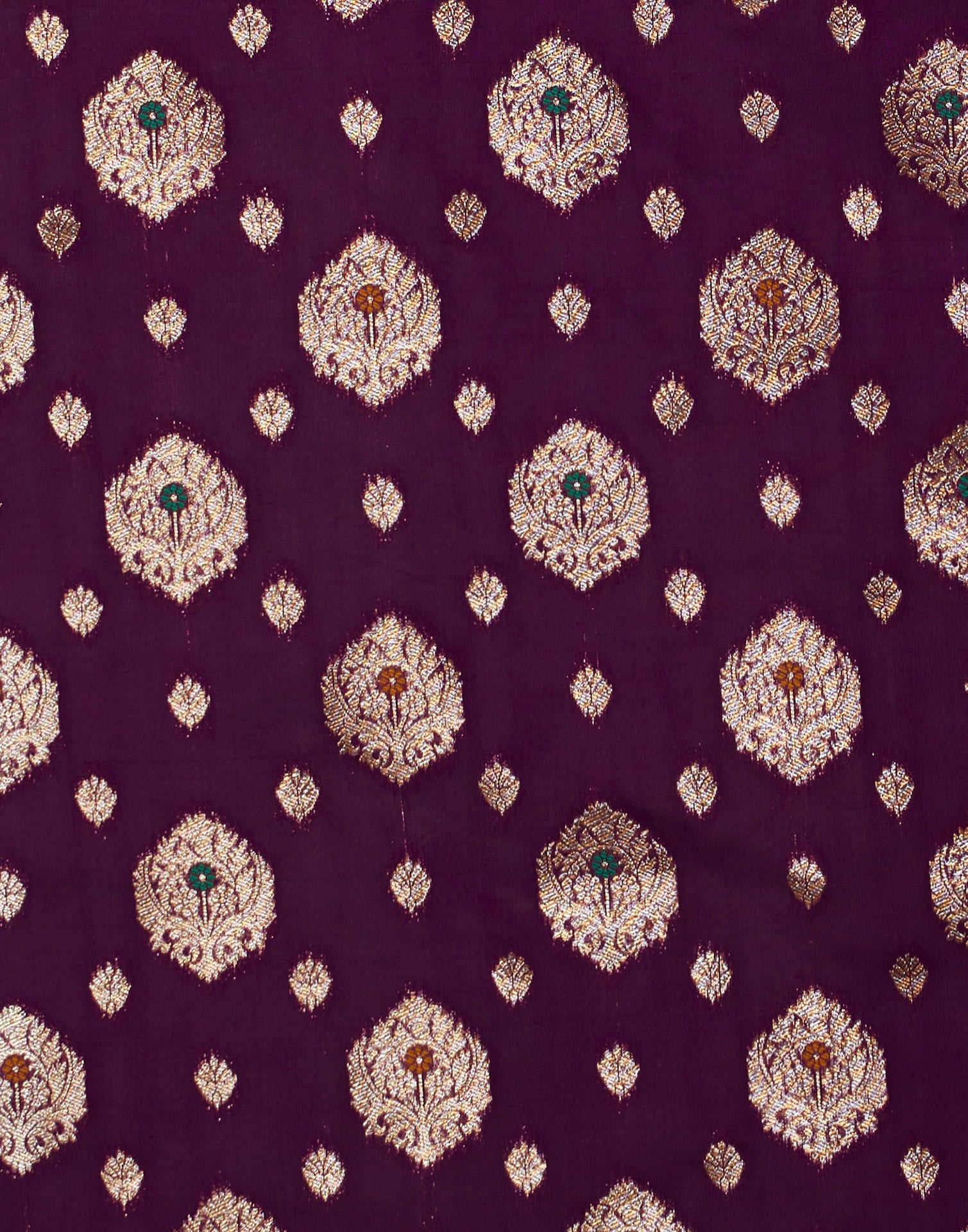 Wine Silk Weaving Banarasi Saree