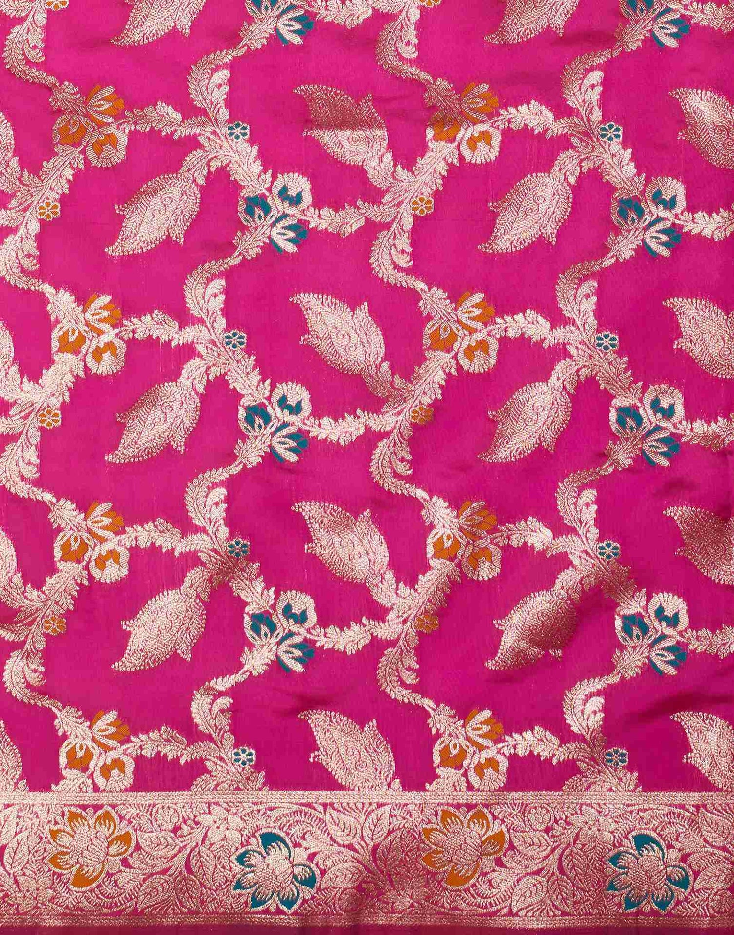 Magenta Silk Weaving Banarasi Saree